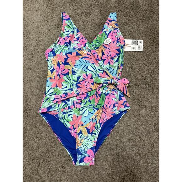 member's mark Other - 2X Member's Mark Women's Wrap-Style One-Piece Swimsuit Tummy Control Slimming